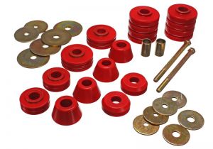 Energy Suspension Body Mounts - Red 3.4107R