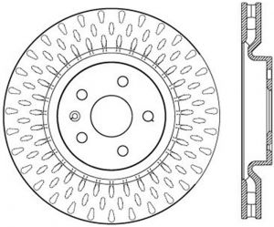 Stoptech Slotted Sport Brake Rotor 126.62124CSL