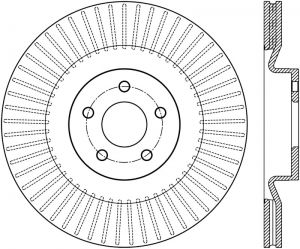 Stoptech Slotted Sport Brake Rotor 126.61124CSL