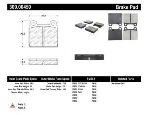Stoptech Sport Brake Pads 309.00450