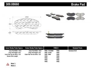 Stoptech Sport Brake Pads 309.08660