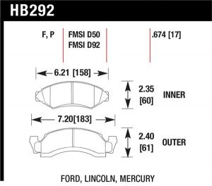 Hawk Performance Super Duty Brake Pad Sets HB292P.674