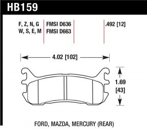 Hawk Performance Ceramic Brake Pad Sets HB159Z.492
