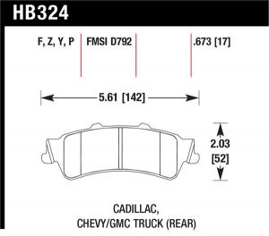 Hawk Performance HPS Brake Pad Sets HB324F.673