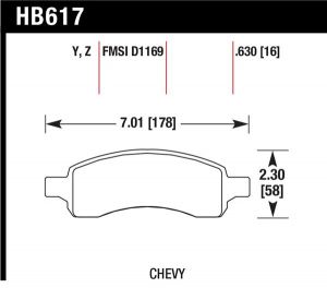 Hawk Performance Ceramic Brake Pad Sets HB617Z.630