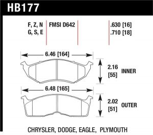 Hawk Performance HPS Brake Pad Sets HB177F.710