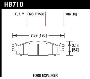Hawk Performance Ceramic Brake Pad Sets HB710Z.706