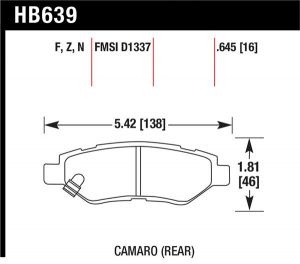 Hawk Performance HPS Brake Pad Sets HB639F.645