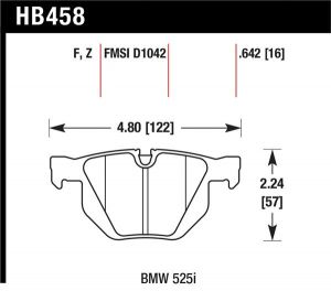 Hawk Performance HPS Brake Pad Sets HB458F.642