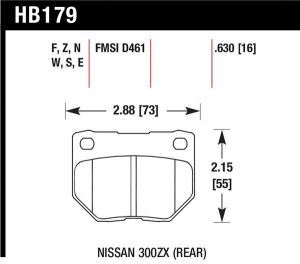 Hawk Performance HPS Brake Pad Sets HB179F.630