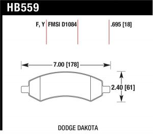 Hawk Performance HPS Brake Pad Sets HB559F.695