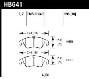 Hawk Performance Ceramic Brake Pad Sets HB641Z.696