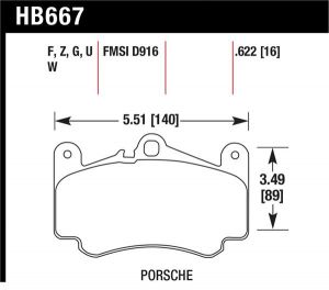 Hawk Performance HPS Brake Pad Sets HB667F.622