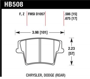Hawk Performance HPS Brake Pad Sets HB508F.675