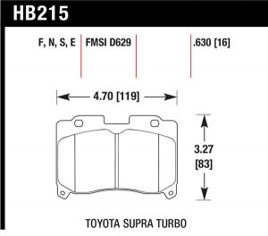 Hawk Performance HPS Brake Pad Sets HB215F.630