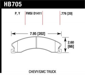 Hawk Performance Super Duty Brake Pad Sets HB705P.776