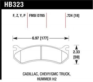 Hawk Performance HPS Brake Pad Sets HB323F.724