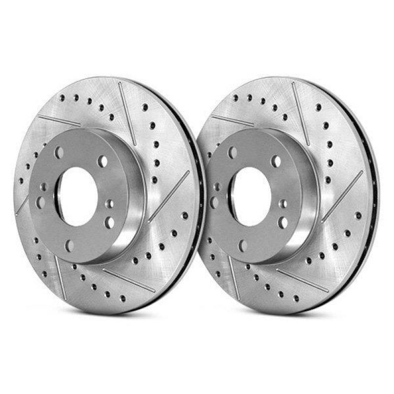StopTech 227.40046L Select Sport Drilled and Slotted Brake Rotor; Front Left 