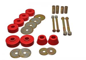 Energy Suspension Body Mounts - Red 3.4137R