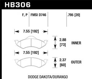 Hawk Performance HPS Brake Pad Sets HB306F.795