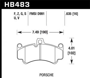 Hawk Performance Ceramic Brake Pad Sets HB483Z.635