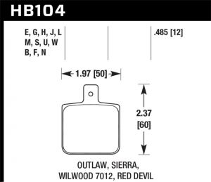 Hawk Performance DTC-60 Brake Pad Sets HB104G.485