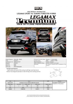 HKS Exhaust - Legamax Premium 32018-AF017