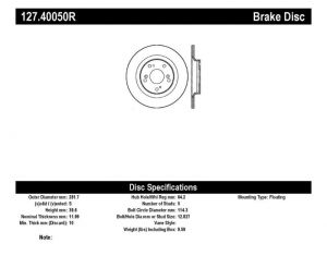 Stoptech Slot & Drill Brake Rotors 127.40050R