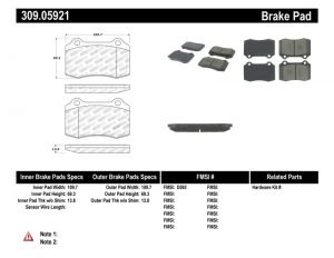 Stoptech Sport Brake Pads 309.05921 image 2