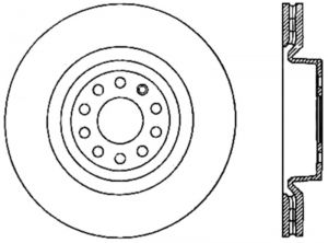 Stoptech Slotted Sport Brake Rotor 126.33098CSL