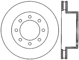 Stoptech Slotted Sport Brake Rotor 126.67061CSL
