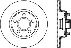 Stoptech Slotted Sport Brake Rotor 126.61053CSL
