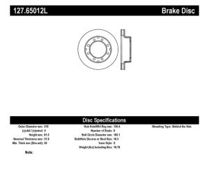 Stoptech Slot & Drill Brake Rotors 127.65012L