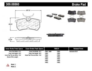 Stoptech Sport Brake Pads 309.08860