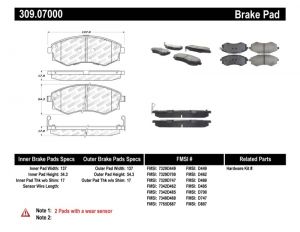 Stoptech Sport Brake Pads 309.07000