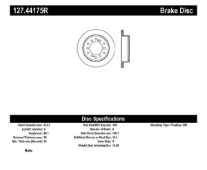 Stoptech Slot & Drill Brake Rotors 127.44175R