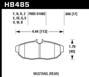 Hawk Performance ER-1 Brake Pad Sets HB485D.656