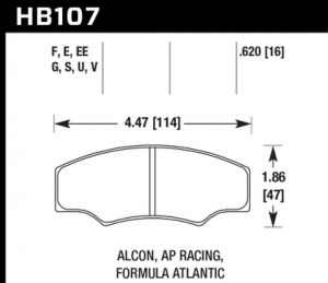Hawk Performance ER-1 Brake Pad Sets HB107D.620