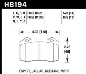 Hawk Performance ER-1 Brake Pad Sets HB194D.570