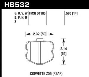 Hawk Performance ER-1 Brake Pad Sets HB532D.570