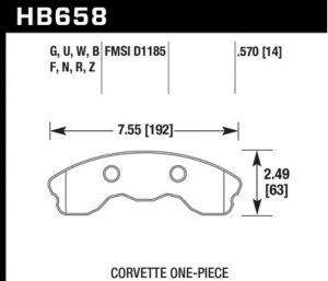 Hawk Performance ER-1 Brake Pad Sets HB658D.570