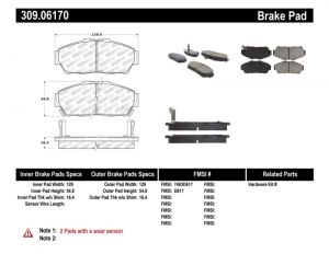 Stoptech Sport Brake Pads 309.06170