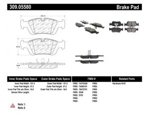 Stoptech Sport Brake Pads 309.05580