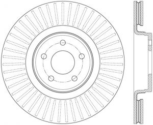 Stoptech Slotted Sport Brake Rotor 126.65146SL