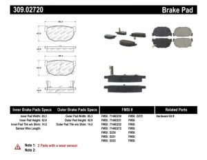 Stoptech Sport Brake Pads 309.02720