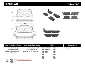 Stoptech Sport Brake Pads 309.06570