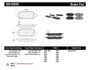 Stoptech Sport Brake Pads 309.09050