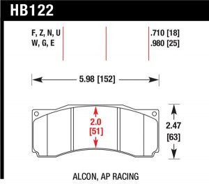 Hawk Performance Blue 9012 Brake Pad Sets HB122E.710