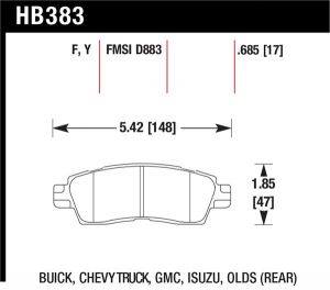 Hawk Performance HPS Brake Pad Sets HB383F.685
