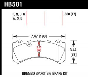 Hawk Performance DTC-30 Brake Pad Sets HB581W.660